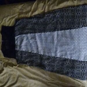 Lace top patterned midi dress